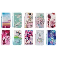 Skriv ut läder plånbok Fodral för Samsung S22 Plus Ultra A13 4G 5G Galaxy A33 A53 M52 Flower Lace Butterfly Snygg Hjärta Kärlek Marmor ID Kort Slot Cover Vändhållare påse