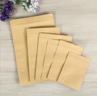 20 stks Kleine Kraft Papieren Bag Inner Aluminium Folie Pouch Herbruikbare Platte Verpakking Rits BAG1