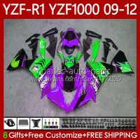 Kit bodywork per Yamaha YZF-R1 YZF R1 1000 cc YZF-1000 09-12 Body 92No.130 YZF1000 YZF R 1 2009 2010 2011 2011 Squalo Purple 1000CC YZFR1 09 10 11 12 Fairing moto