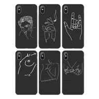Personality Cell Phone Cases For iPhone 11 Pro Max X XR XS 8 Plus Fashion Abstract Body Art Lover Face Soft TPU Back Cover