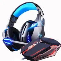 G2000 Gaming Headset Stereo Gamer Headphones with microphone Earphone +Gaming Mouse 4000 DPI Adjustable Gamer Mice Wired USB for PC