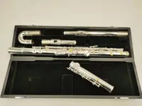 Alta calidad Muramatsu Alto Flute G Tune 16 Clave de agujero cerrado Teclas Astilladas Instrumento musical profesional con estuche Envío gratis