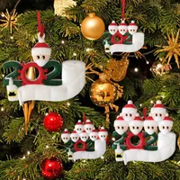펜던트 크리스마스 장식품 크리스마스 장식 홈 매달려 2020 가족 DIY 손으로 이름 인형 눈사람 크리스마스 트리