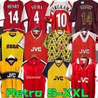 Arsenal Highbury Home Camisa de Futebol Jersey Soccer Pires Henry Reyes 02 03 Jersey Retro 05 06 98 99 Bergkamp 94 95 Adams Persie 96 97 Galla 86 87 89