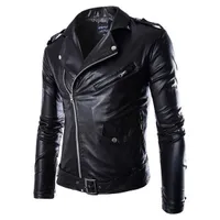 Мужчины мода искусственная кожаная куртка весна осень новый британский стиль мужская кожаная куртка мотоцикл куртка мужская пальто черный коричневый M-3XL 2020