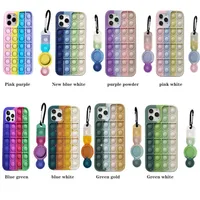 Fidget Toys Phone Silicone Cases Bubble Push Phone Cover per iPhone 13 Pro Max Airtag A58
