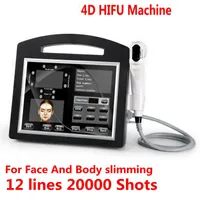 Professionell 3D 4D HIFU 12 Linjer 20000 Skott Hög intensitet Fokuserad Ultraljud Hifu Face Lift Machine Wrinkle Avlägsnande för ansiktscykel