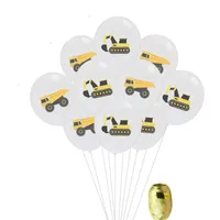 100 шт. 12 дюймов грузовых воздушных шаров Confetti Happy Детский день рождения воздушные шары автомобиль круглые баллоны аксессуары AIR BALON DIY DIY
