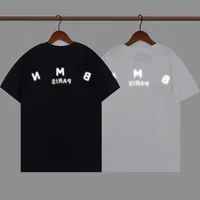 Summer Letter reflection T Shirt women mens designer Clothes Fashion tees brand luxury Apparel Street shorts leisure Tracksuit men s clothing Tidal current polos