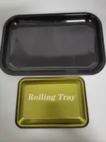 DIY Rolling Tray Metal Cigarro de Metal Rolamento Bandeja de Tanela de Tanela de Tanela Discos Fumo Cigarro Bandeja 29 * 19cm