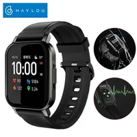 Haylou LS02 Bluetooth 5.0 montre Smart Watch Sport Round métal Cas de fréquence cardiaque Moniteur sommeil IP68 étanche intelligent Band 2021 hommes Cwmsports FY8141