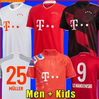 Camiseta de fútbol Bayern Munich LEWANDOWSKI SANE chandal Camiseta de fútbol COMAN MULLER GNABRY DAVIES Hombre + Uniformes de kit para niños MUNCHEN de la carrera humana cuarto cua