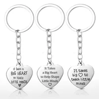 Bu Büyük Bir Kalp için Yardım Şekli Küçük Minds Anahtarlık sayesinde Alır Anahtarlık Öğretmenler Anahtarlık Aşk Kalp Inspire Teach