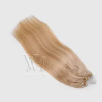 VMAE 100G Human Unversorgte Jungfrau Remy Hair Extensions Gerade Europäische One-Spender-Nagelhaut Ausgerichtetes doppelt gezeichnetes Micro Loop-Nano-Ring