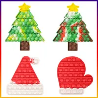 Santa Claus Fidget Toys Push Bubble Anxiety Anti Stress Reliever Christmas Tree Kawaii Stuff Autism Antistress Sensory Toys a46 a44