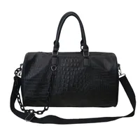 Duffel Bags Travel Duffels Handbag Women And Men Large Leather Luxury Crocodile Pattern Fashion Gym Tote Bag Weekend Duffle Femal8470255