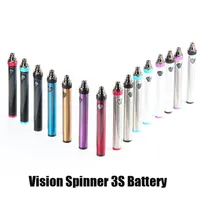 Vision Spinner 3S III IIIS Battery 1600mAh Variable Voltage 3.6V-4.8V Top Twist USB Passthrough ESAM-T Vape Pen For 510 Thread Atomizer a00
