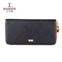 HASSION Custom Woman Long Wallet Single Zip and Handle Clutch Purse in Stock