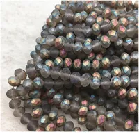 Chaud 30 pcs / lot 8x6mm Rondelle Autriche Perles de verre à facettes en cristal lâche entretoise ronde Perles de bricolage bijoux pour Qylwye