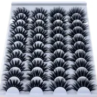 20 paires de cils de beauté naturels fausses cils faux cils de maquillage long maquillage 3D mink cils mignon