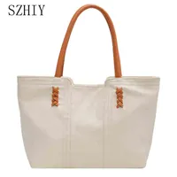 Shopping Bags Casual Hand for Women Designer Tote Bag Sac Fourre Tout Femme Bolso Grande Travel Solid Soft Shoulder Classic New 220309