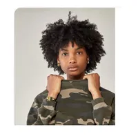 Nowa Fryzura Ladies Lndian Hair African American Afro Krótkie Kręcone Naturalne Peruki Symulacja Ludzkich Włosów Afro Kinky Curly Wig