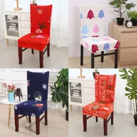 Seat Cover Christmas Flower Santa Claus Hotel Dining Chair Covers Moistureproof Office Gaming 8xz G2