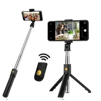 HOT multifunzione K07 wireless Bluetooth Selfie Selfie Stick Pieghevole Palogena Monopod TETTER TETTORE REMOTE ESTENIBILE Mini treppiede per smartphone