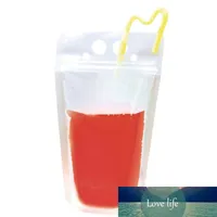 50pcs Clear Drink Pouches Bags Smoothie Bags Reclosable Zipper Heavy Duty Hand