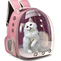 Cat Bag Portable Space Capsule Transparent Breathable Backpack Dog Transport Air Box Pet Kitten Outdoor Travel Carrying Handbag LJ201225