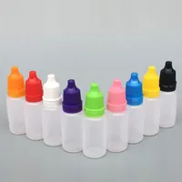 100pcs 5ml 10ml Esvaziar Plastic Squeezable Dropper Bottle Eye líquido da amostra Olhos Gota recarregáveis ​​garrafas