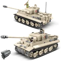 Tiger 131 Heavy Tank City Technic Military Bouwstenen Bricks Soldier Amry Wapen Cijfers Geschenken voor kinderen LJ200928
