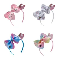 Unicornio Diadema Baby Girl Jojo Siwa Arcos Baby Cheerleader Headbands 6 pulgadas Headbands Unicorn Accesorios 6 Colores Suministros de fiesta 520 K2