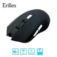 마우스 erilles 도착 2.4G 충전 무선 6D 마우스 1600DPI 슬라이언트 버튼 충전식 컴퓨터 게임 WiFi Mouse1