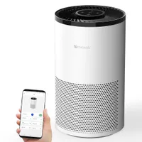 A8 Air Purifier for Home Allergies Pets Hair in Bedroom Large Room WiFi Air Cleaner Life Appliances Automatic mode Remove 99.97% Dust Smoke Mold Pollen Core 300 White