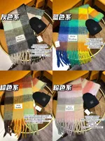 Ding level version new acne rainbow Plaid Scarf multicolor scarf warm autumn and winter new shawl Korean version md