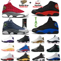 13 13s Flints Bred CNY Chaussures de basket chapeau et robe de Chicago Black Cat Red FlintIsland Green Court Lakers Violet Hommes Chaussures de sport
