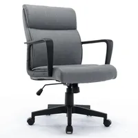 미국 주식 상업용 가구 사무실 의자 스프링 쿠션 중반 다시 이그제큐티브 데스크 패브릭 의자 PP 팔 360 회전 작업 의자 A53