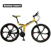 Çalışan Leopar Katlanabilir BicyCmountain Bisiklet 26-inch Çelik 21-Hızlı Bisiklet Çift Disk Fren Yol Bisikletleri Yarış Bicyc Bmx Bik