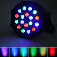 24 W 18-RGB LED Oto / Ses Kontrolü DMX512 Yüksek Parlaklık Mini Sahne Lambası (AC 100-240 V) Siyah * 2 Hareketli Kafa Işıkları Toptan