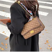 Evening Bags Rhombus Chain Shoulder Women Luxury Small PU Leather Crossbody Female Designer Travel Handbags And Purses