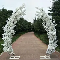 Yapay Kiraz Çiçeği Sahte Çiçek Garland Beyaz Pembe Kırmızı Mor Mevcut 1 m / Adet Düğün DIY Dekorasyon için Ücretsiz Kargo