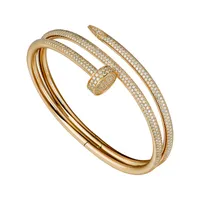 Nail Bracelet Designer Bracelets Bangle luxury jewelry For women Titanium steel Alloy Gold-Plated Craft Never fade Not allergic