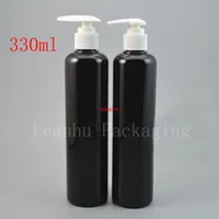 (20pcs / lot) 330ml vuoto nero trasparente colore cosmetico della lozione cosmetica bottiglia liquido crema crema trucco riutilizzabile contenimento contenente