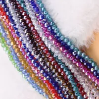 AB Multicolour abacus crystal glass loose beads faceted NEcklace bracelet colors jewelry making