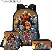 Twoheartsgirl garoto sacos de escola meninos jogos gemiti schoolbags estudante primário grande capacidade mochila conjunto meninas meninos satchel lj201225