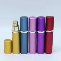 1000pcs / parti 5ml Mini Spray Perfume Bottle Travel Refillable Toma Atomizer Aluminium Flaskor Fri frakt