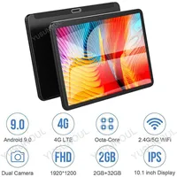 Tablet-PC 4G LTE-Telefonanruf 5g Wifi Android 9,0 10 Zoll Google Play 8 Core RAM 3GB + 32/64 GB ROM GPS 1920 * 1200 IPS-Tabletten 10,1 "1