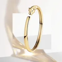 Bransoletka z serii Pantere 18 K Gold Never Fade Oficjalna replika biżuteria Najwyższej Jakości Luksusowe marki Bangles Classic Style Bransoletka Najwyższej jakości Jakość Premium Prezenty