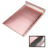 Packaging Bags 10 50Pcs Aluminized Film Rose Gold And Black Envelope Self Seal Mailers Padded Envelopes With Bubble General